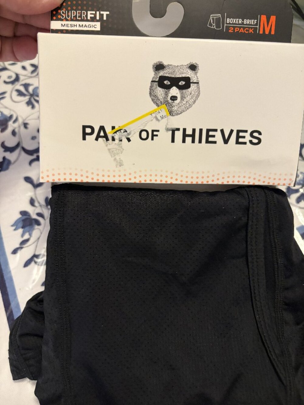 NWT One pair of Men's Black Boxer Briefs by Pair of Thieves size M